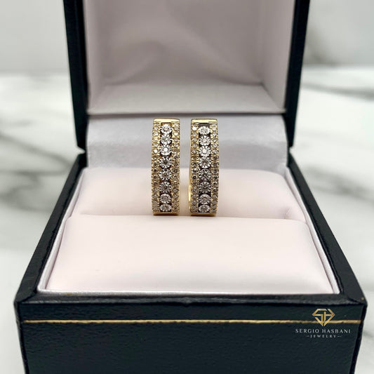 10K HUGGZA Diamond Earrings