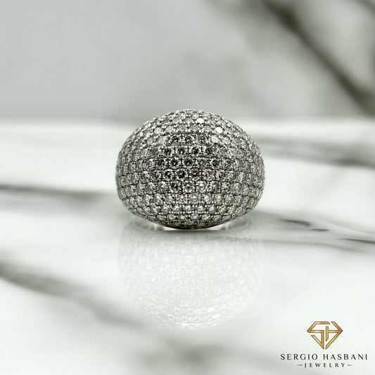 10K ICEBALL Diamond Ring