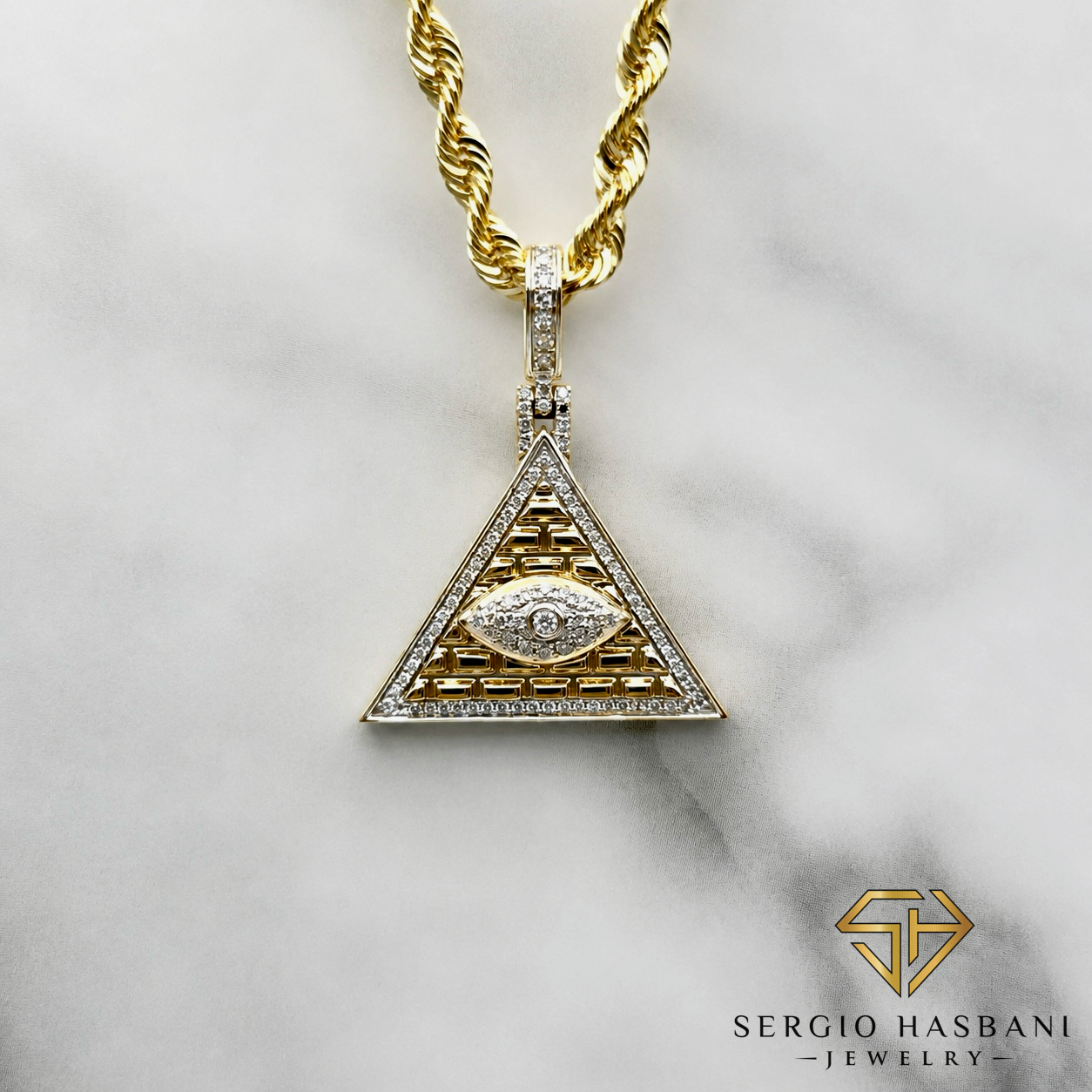 10K ILLUMINATI Diamond Pendant