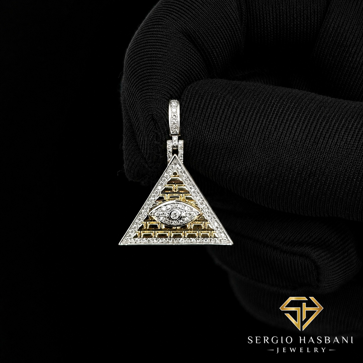 10K ILLUMINATI Diamond Pendant