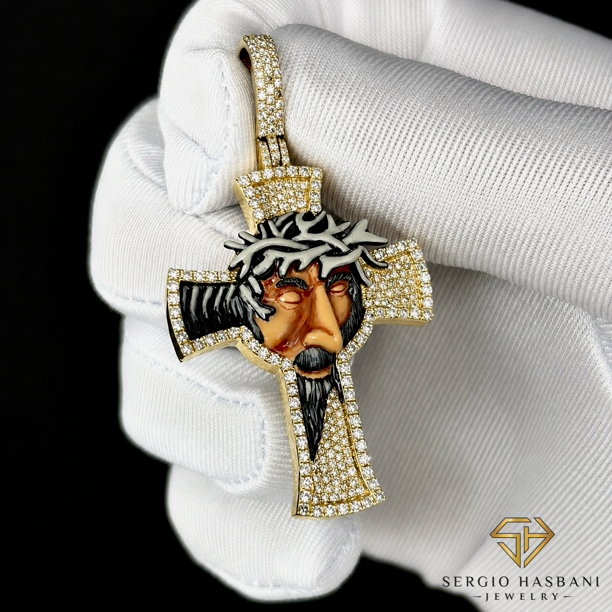 10K JEEZUS Diamond Pendant
