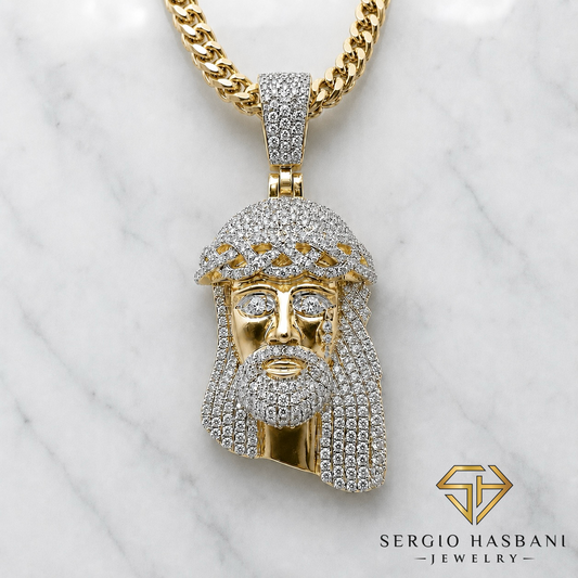 10K JESUS4 Diamond Pendant