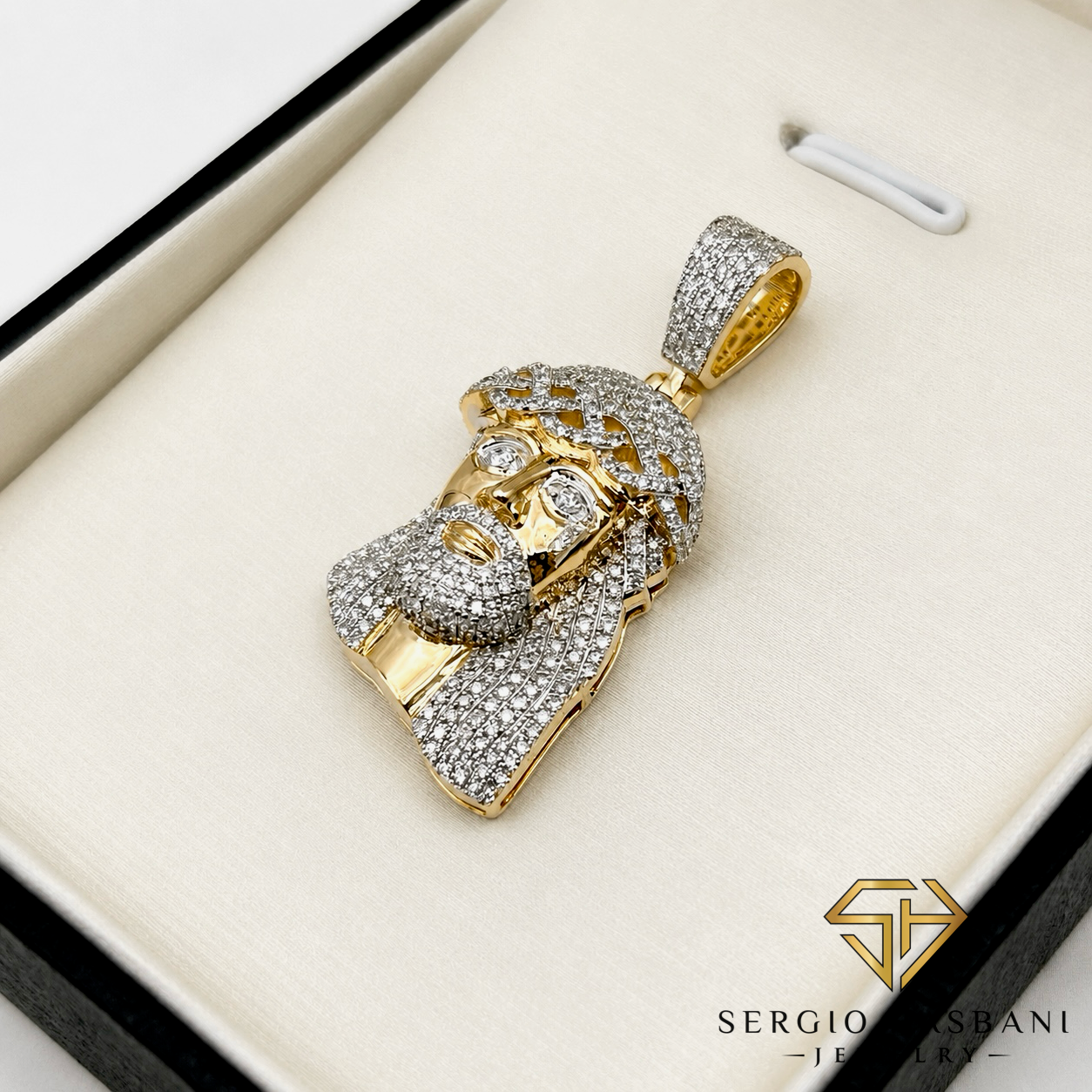 10K JESUS4 Diamond Pendant