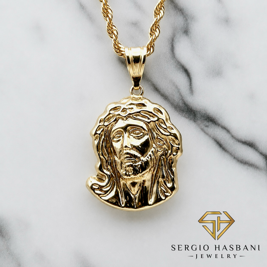 10K JESUS HEAD Pendant