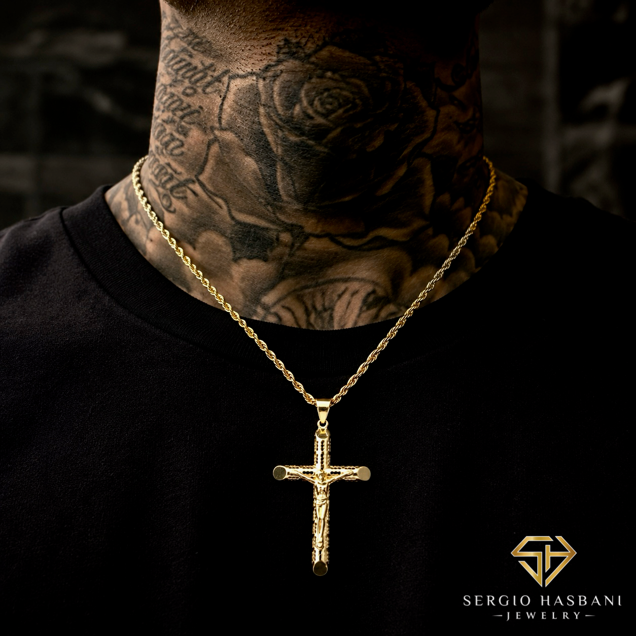 10K JESUS CROSS Pendant