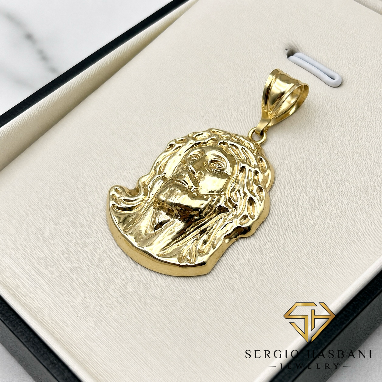 10K JESUS HEAD Pendant
