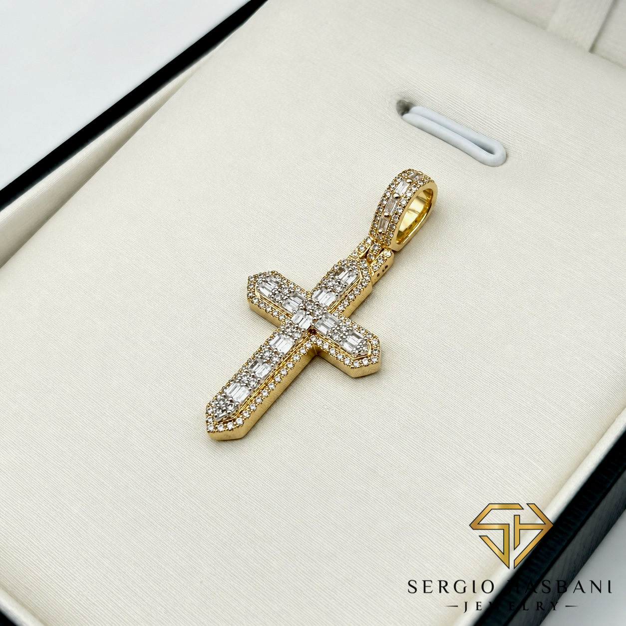 10K KALI Cross Diamond Pendant