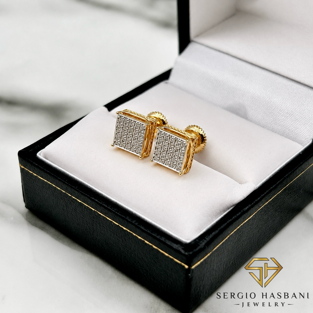 10K KLUBB Diamond Earrings