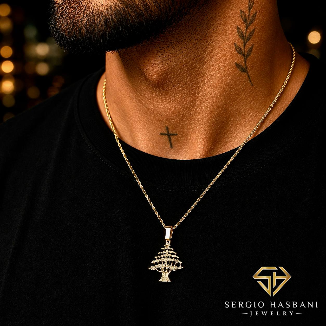 10K LEBANESE CEDAR Pendant