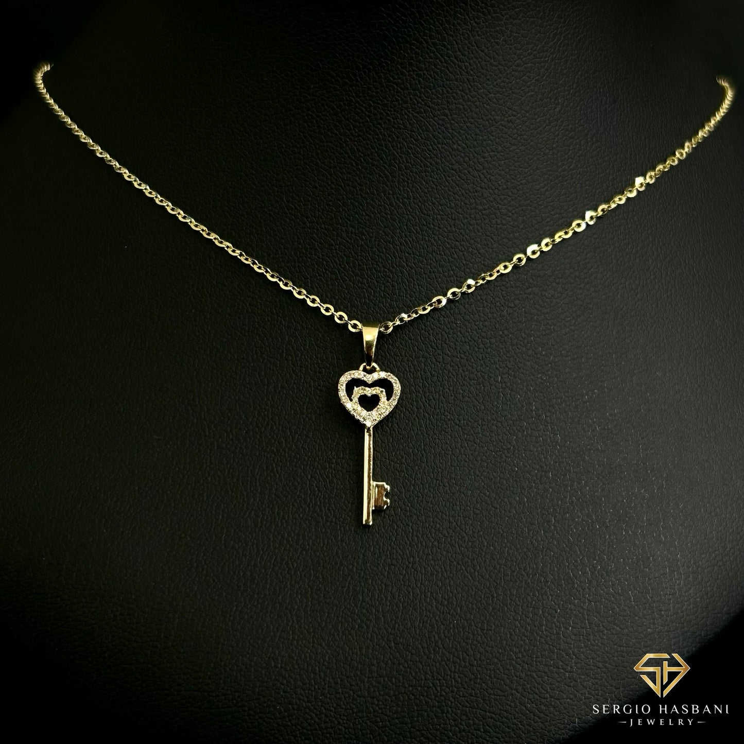 10K LOVKEY2 Diamond Necklace