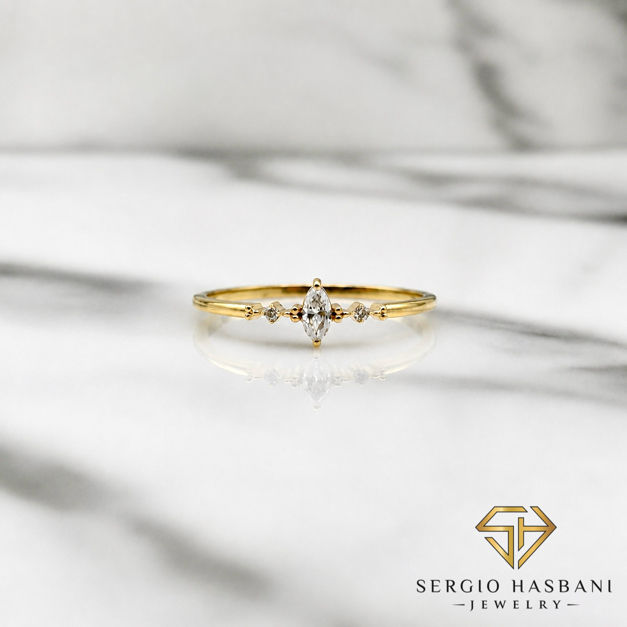 10K MARBELLA Diamond Ring