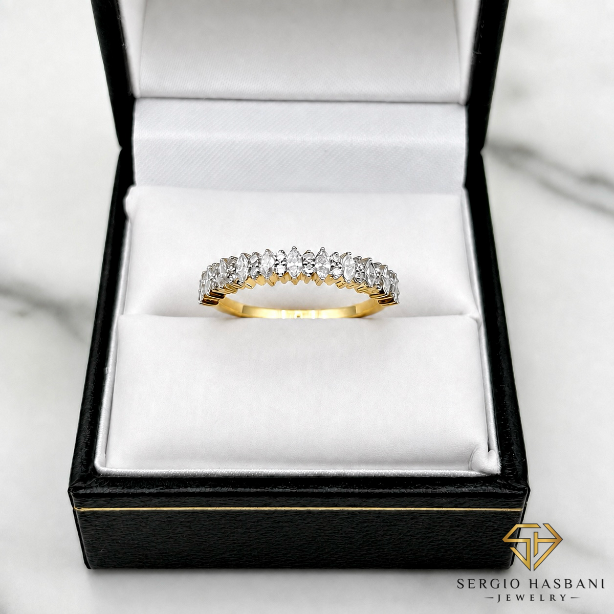 10K MARQUISA Diamond Ring