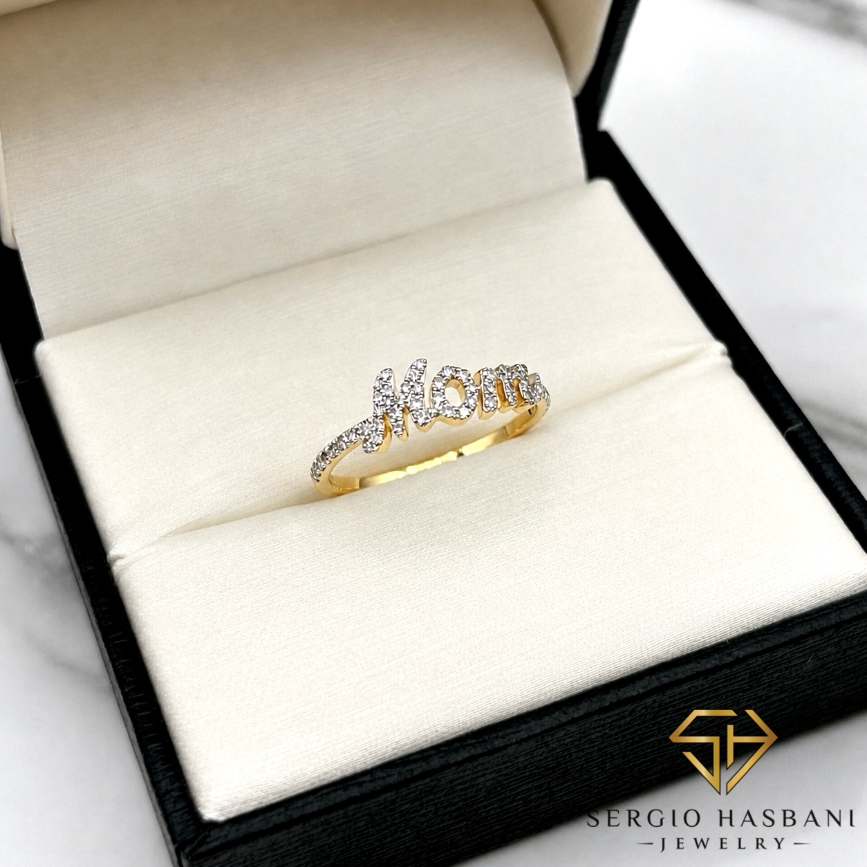 10K MOM Diamond Ring