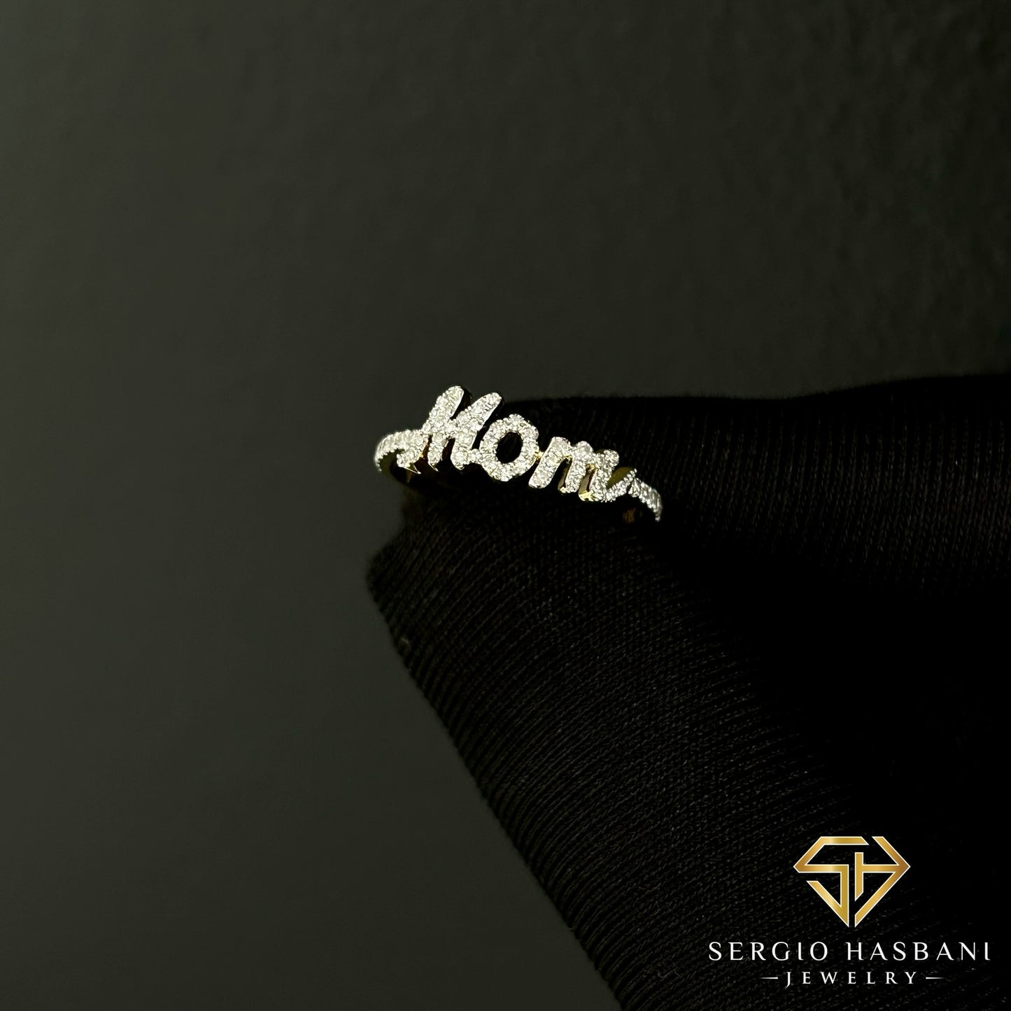 10K MOM Diamond Ring