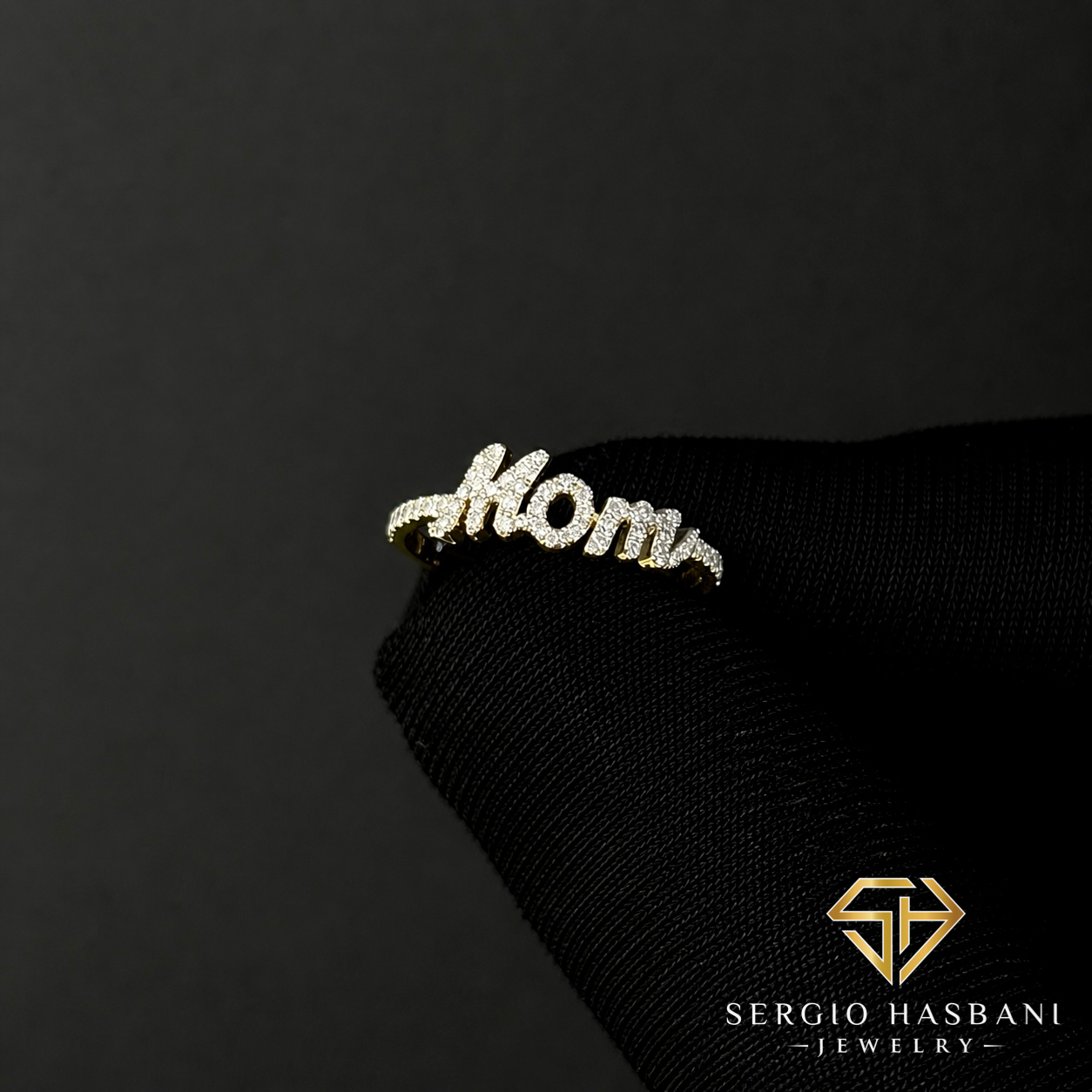 10K MOM Diamond Ring