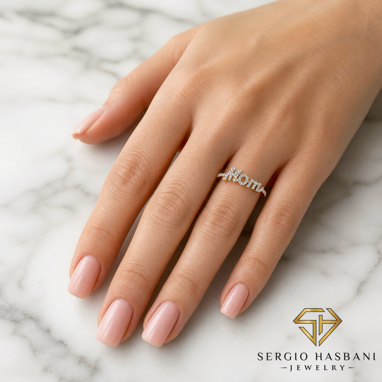 10K MOM Diamond Ring