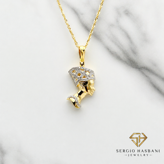 10K NEFERTITI Diamond Necklace