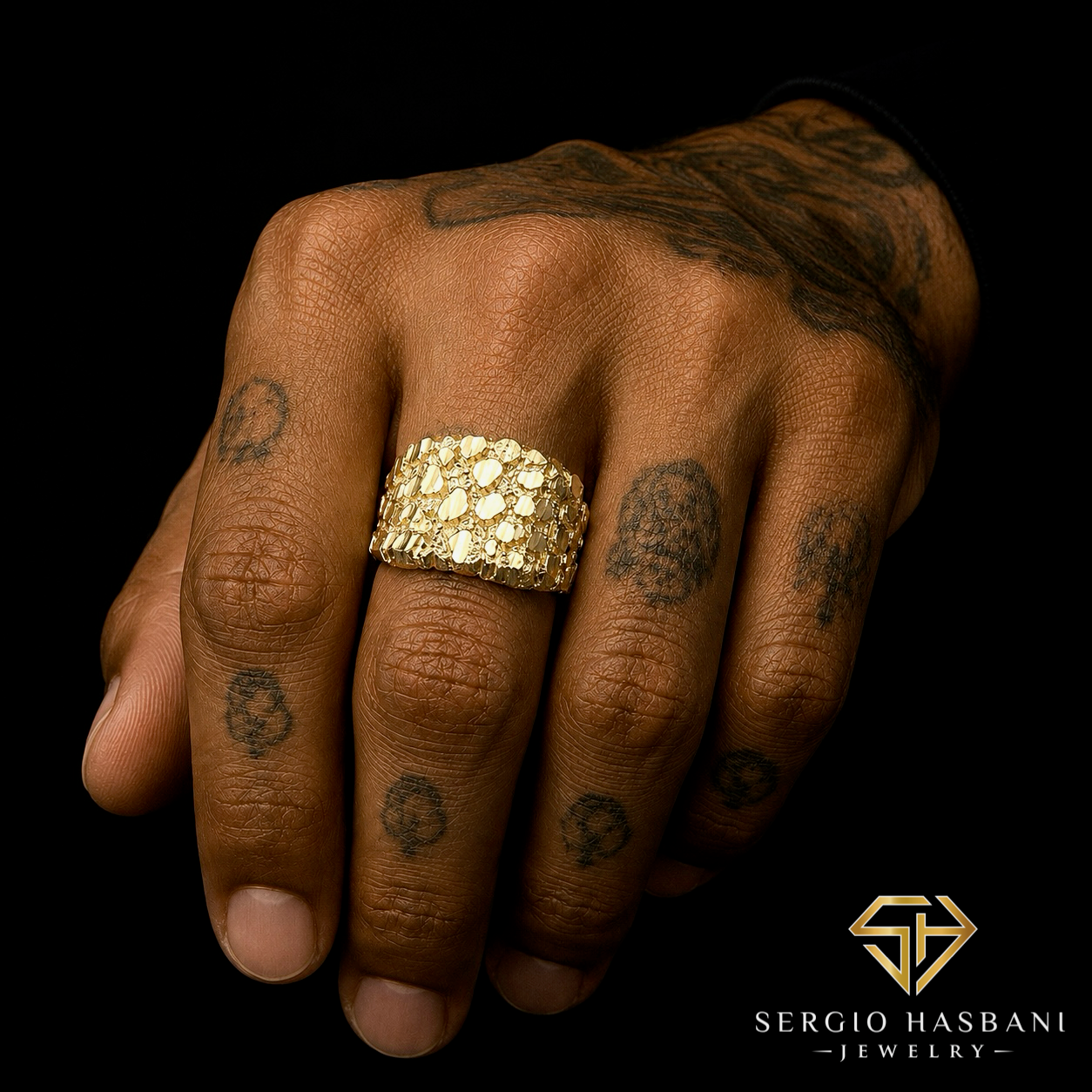 10K NUGGET2 Ring