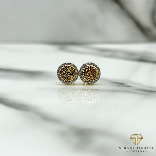 10K NUGGY2 Diamond Earrings