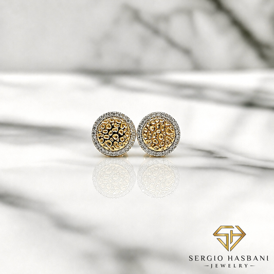 10K NUGGY2 Diamond Earrings