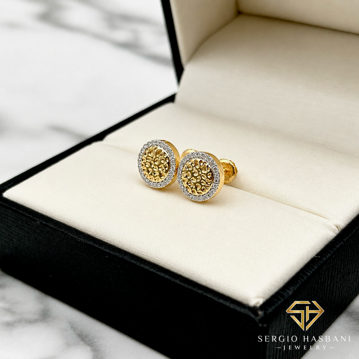 10K NUGGY2 Diamond Earrings