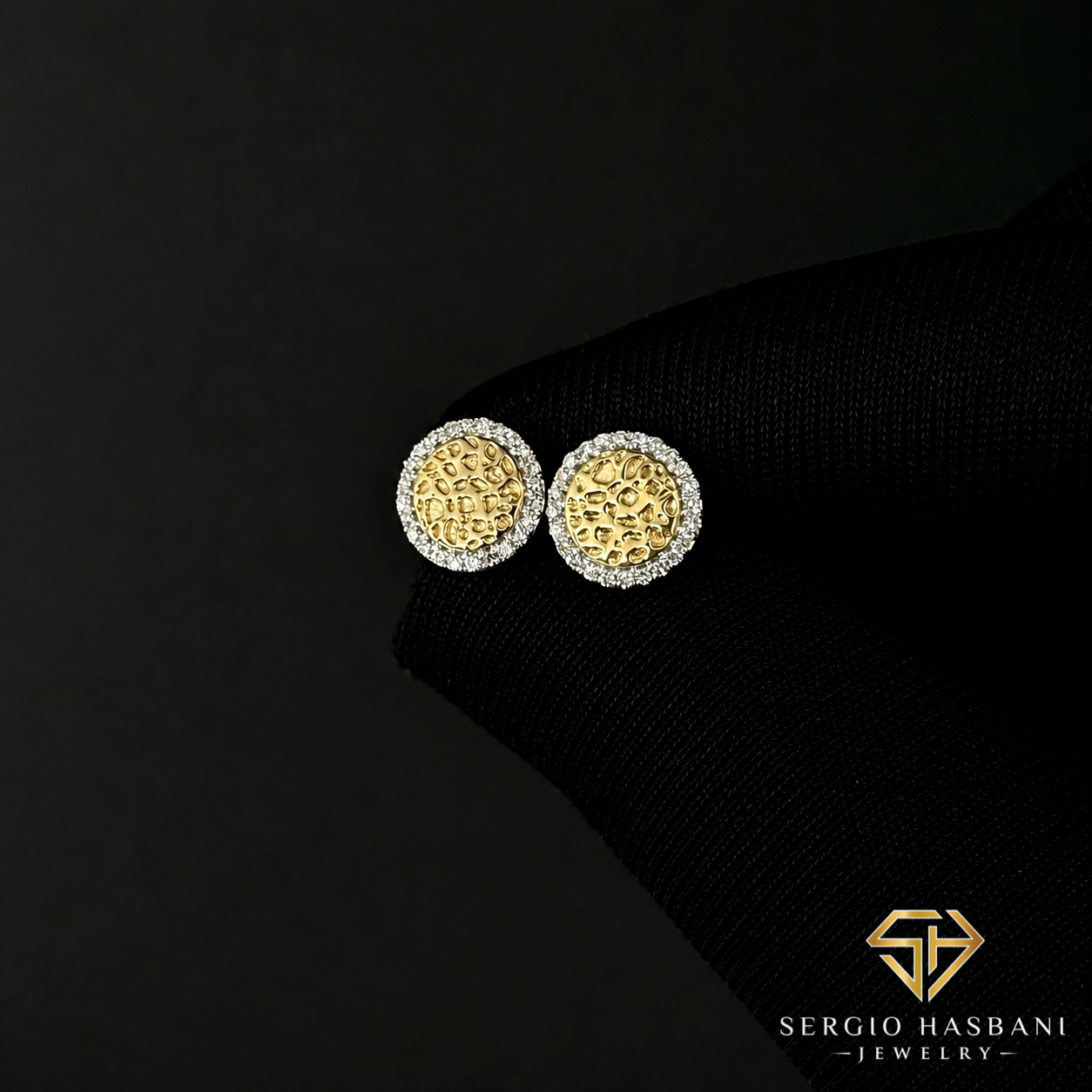 10K NUGGY2 Diamond Earrings