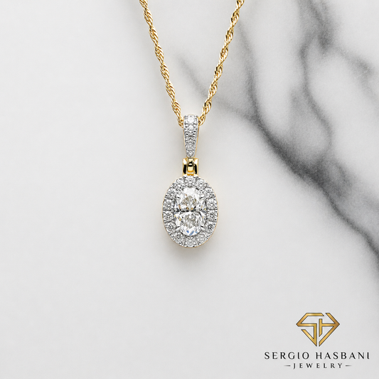 10K OVARA VVS Lab Diamond Necklace
