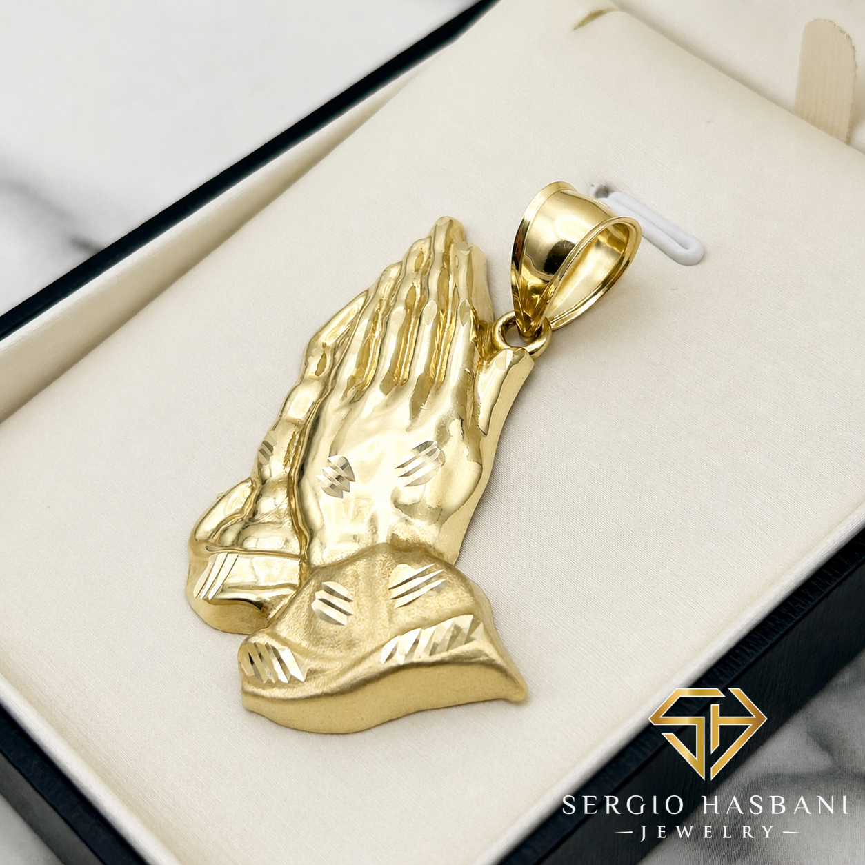 10K PRAYING HANDS2 Pendant