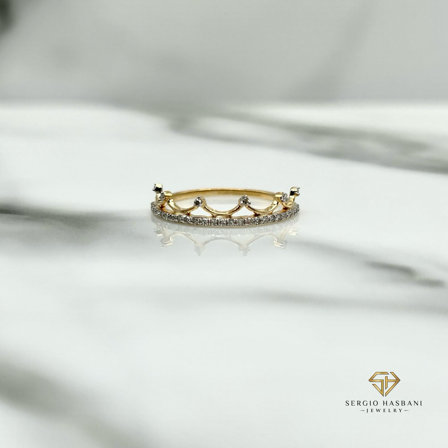 10K PRINCESS Diamond Ring