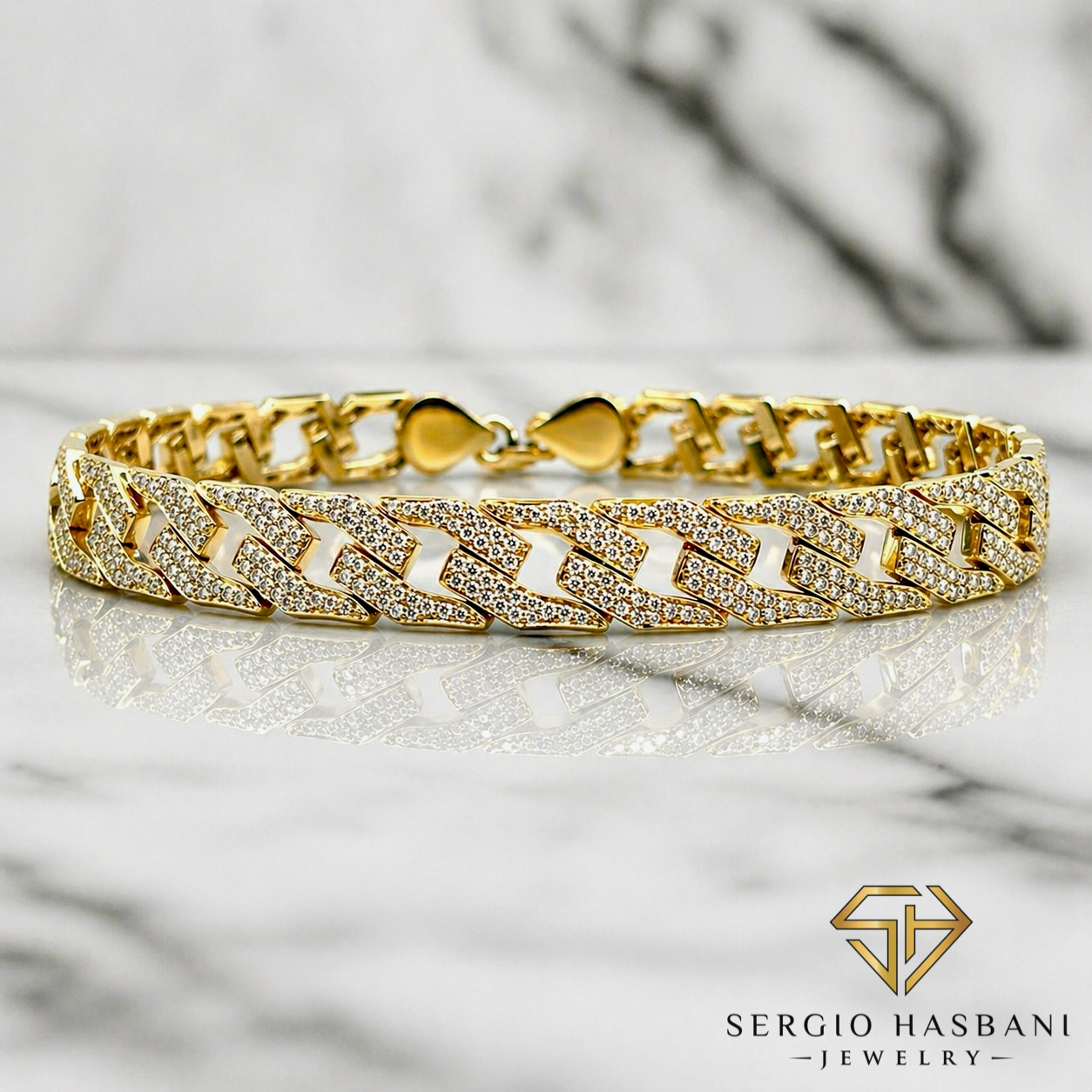 10K RAZR VVS Lab Diamond Bracelet