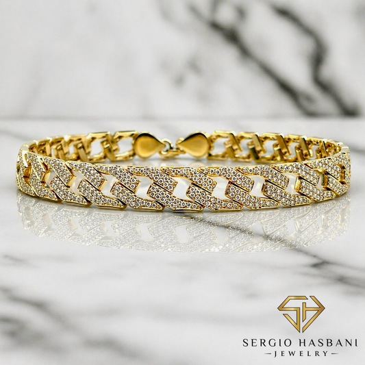 10K RAZR VVS Lab Diamond Bracelet