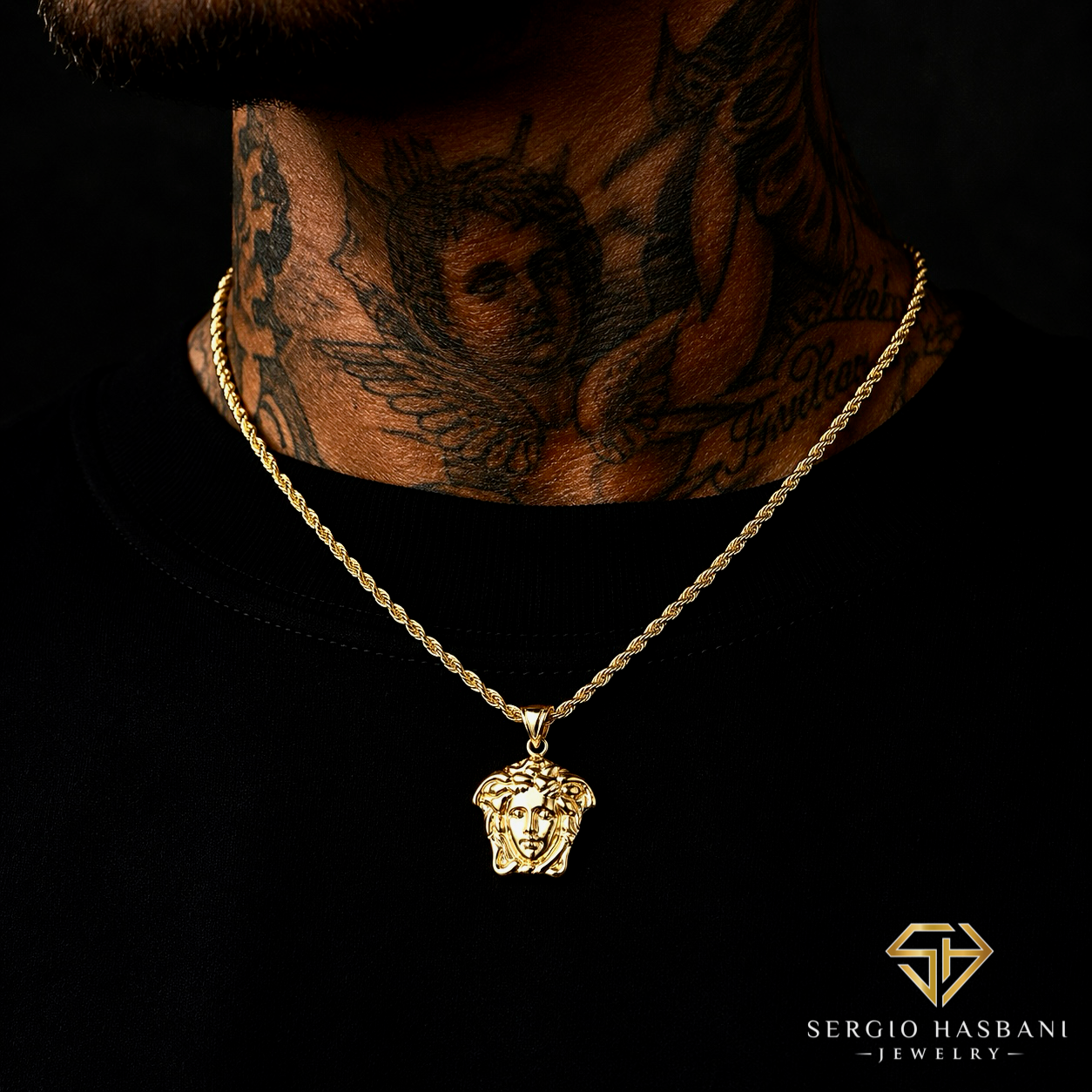 10K ROMORO Medusa Head Pendant