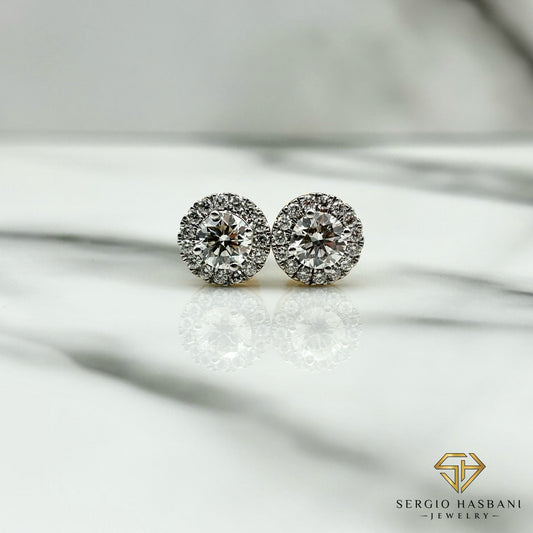 10K RONDEL2 VVS Lab Diamond Earrings