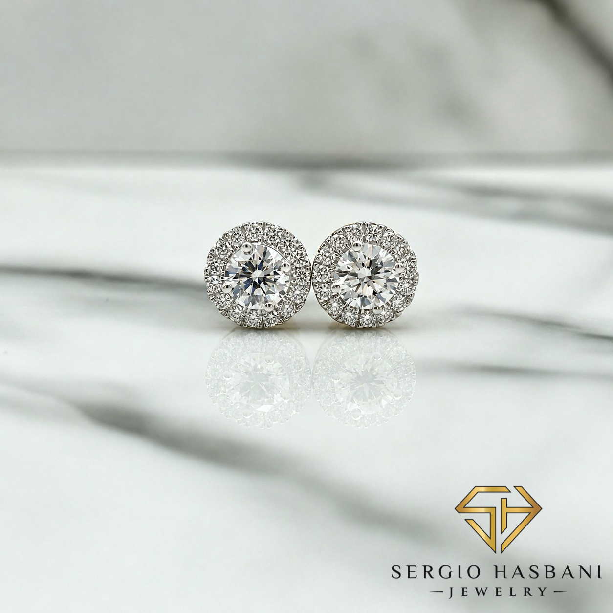 10K RONDEL2 VVS Lab Diamond Earrings