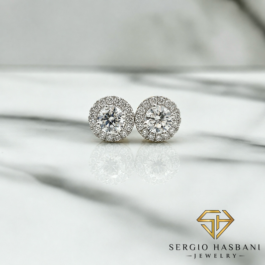 10K RONDEL2 VVS Lab Diamond Earrings