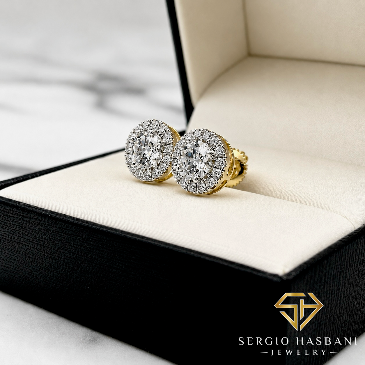 10K RONDEL2 VVS Lab Diamond Earrings