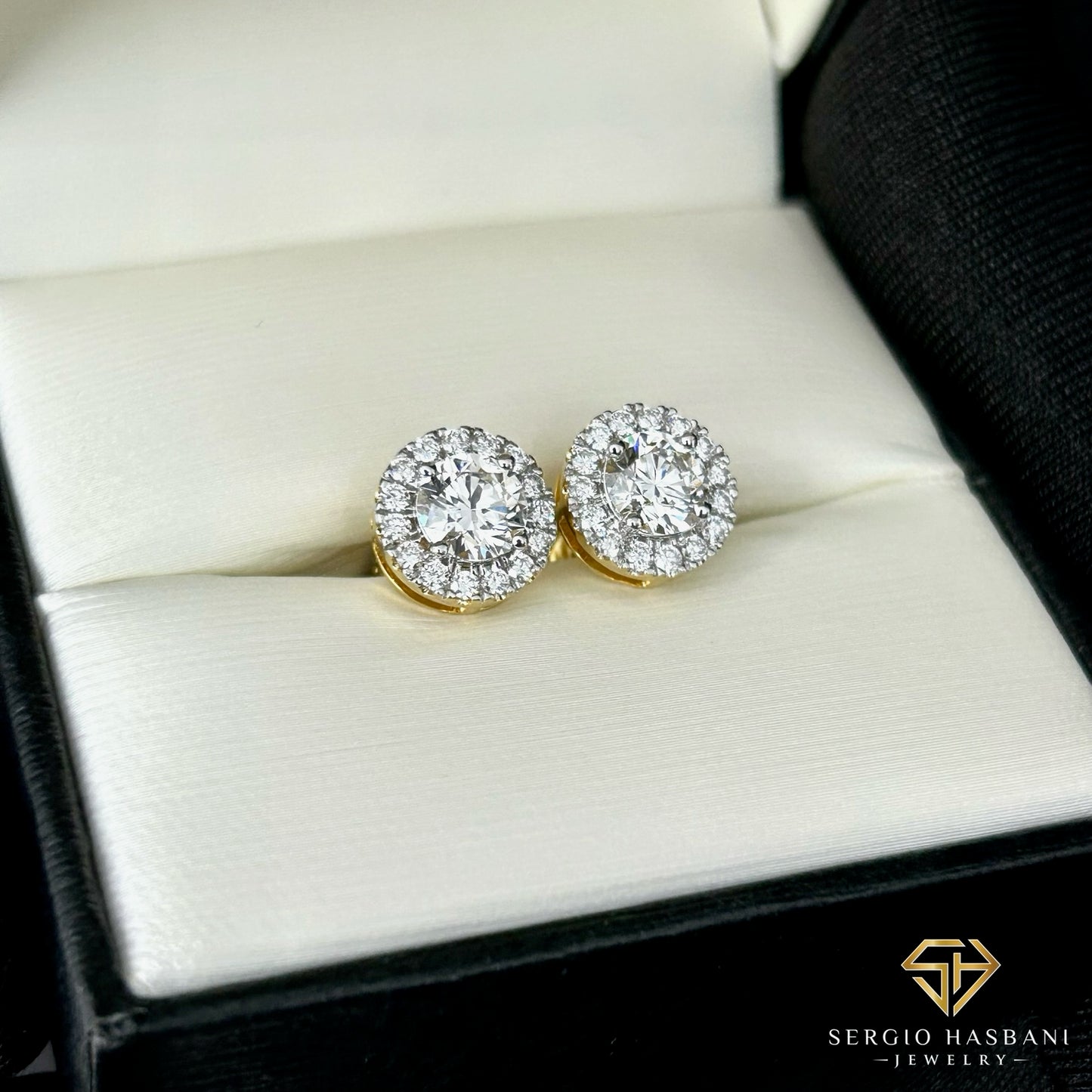 10K RONDEL2 VVS Lab Diamond Earrings