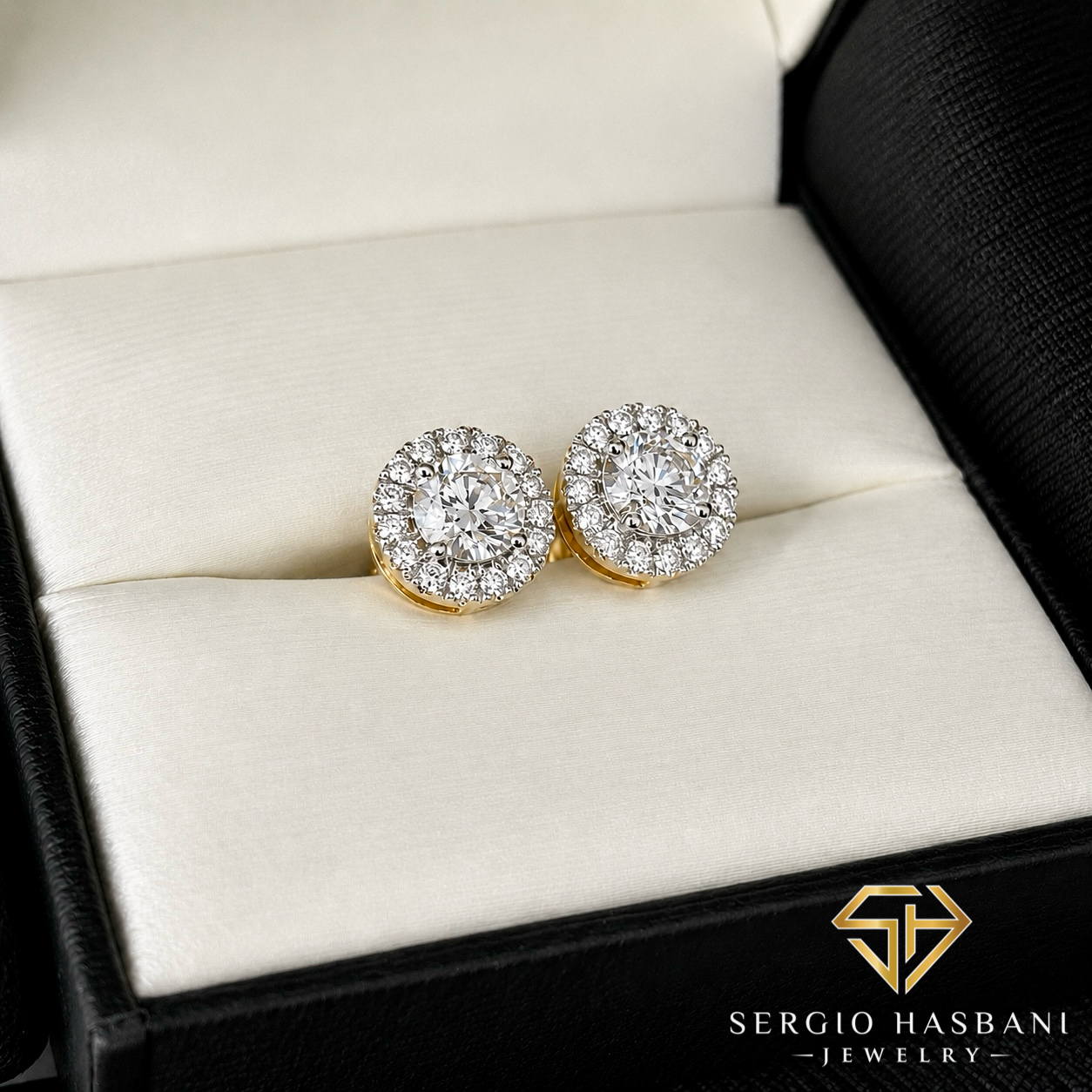 10K RONDEL2 VVS Lab Diamond Earrings