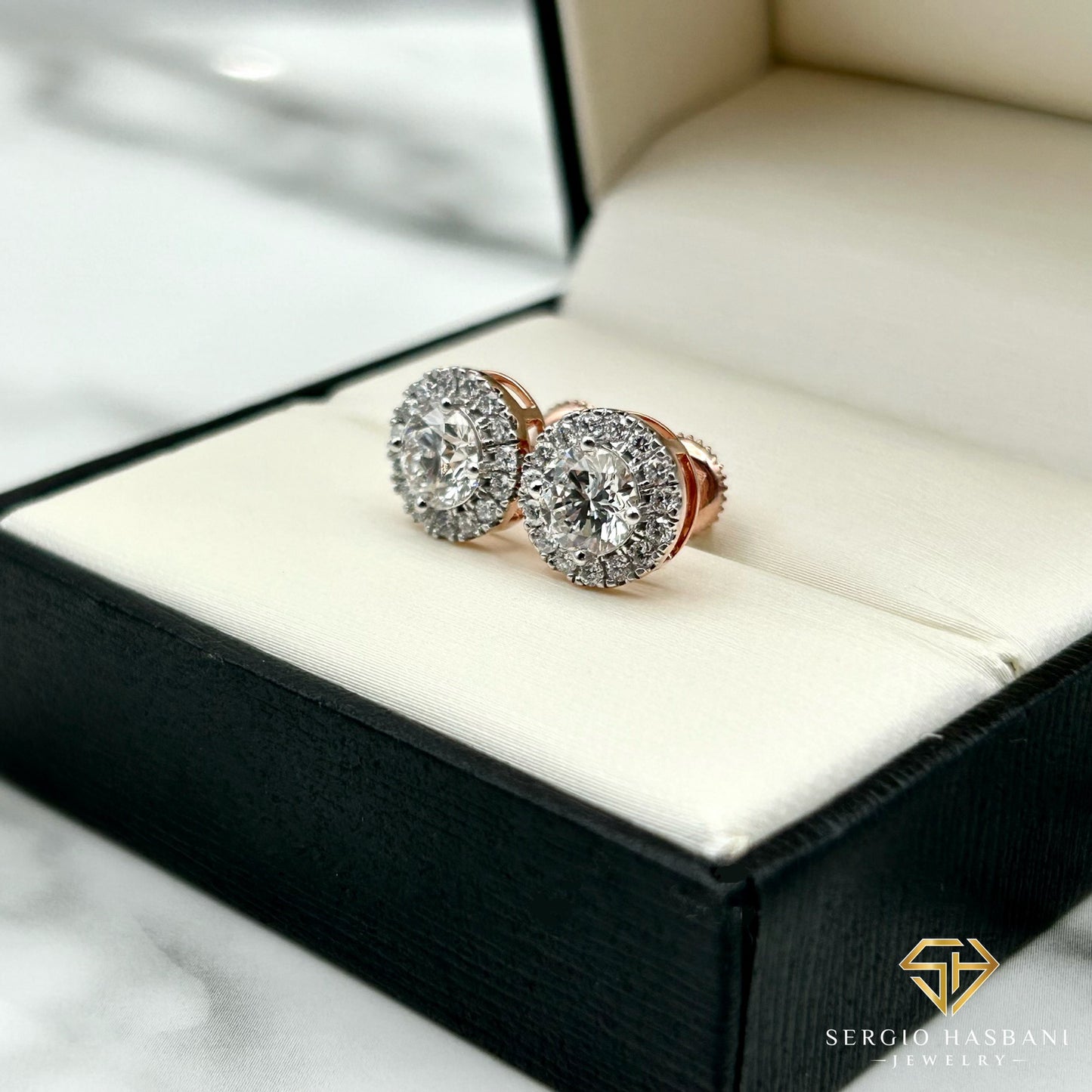 10K RONDEL2 VVS Lab Diamond Earrings