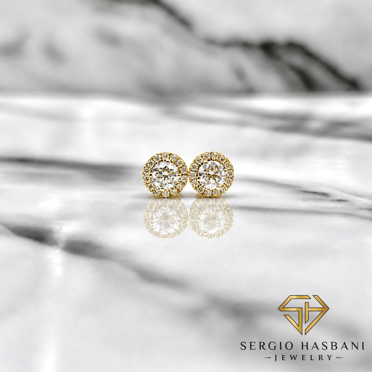 10K RONDEL VVS Lab Diamond Earrings