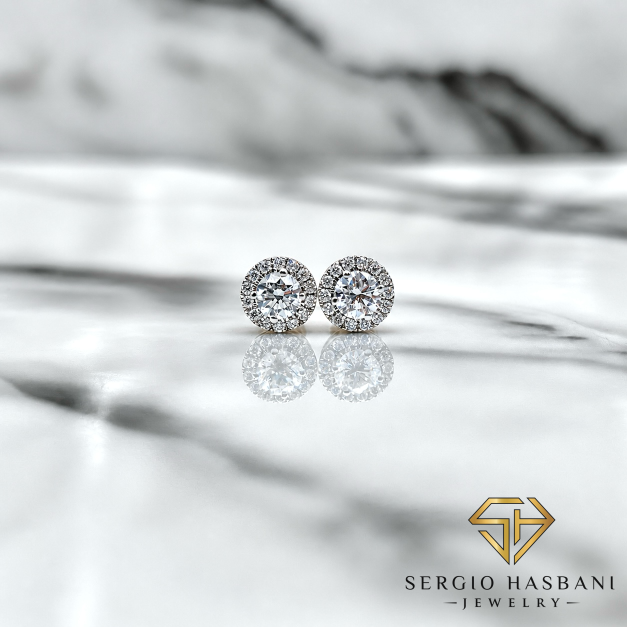10K RONDEL VVS Lab Diamond Earrings