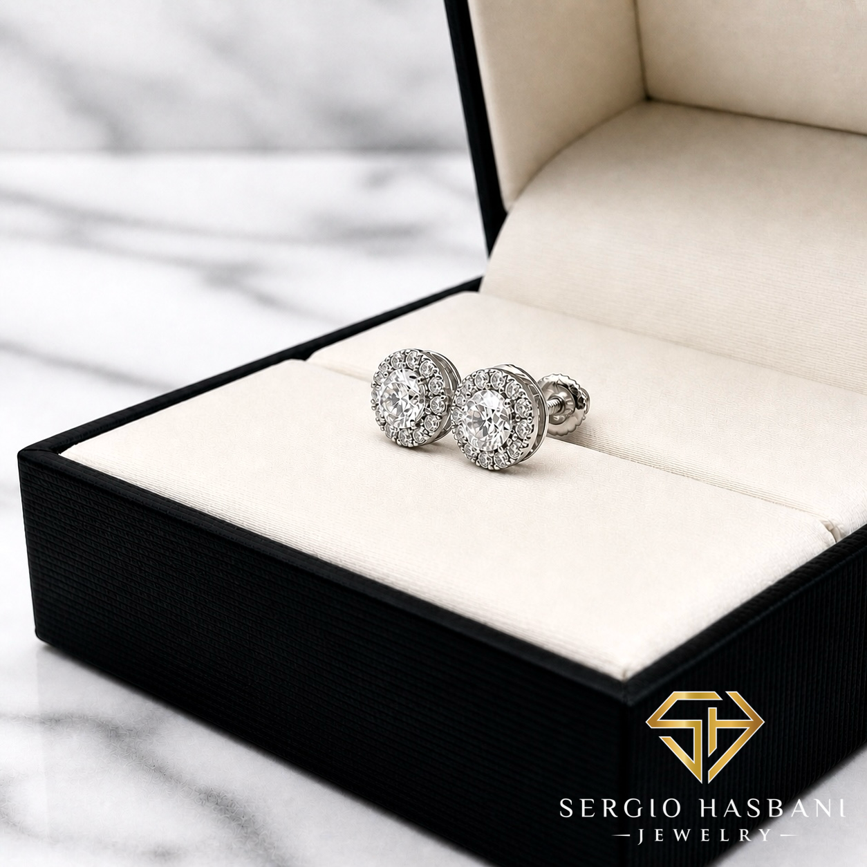 10K RONDEL VVS Lab Diamond Earrings
