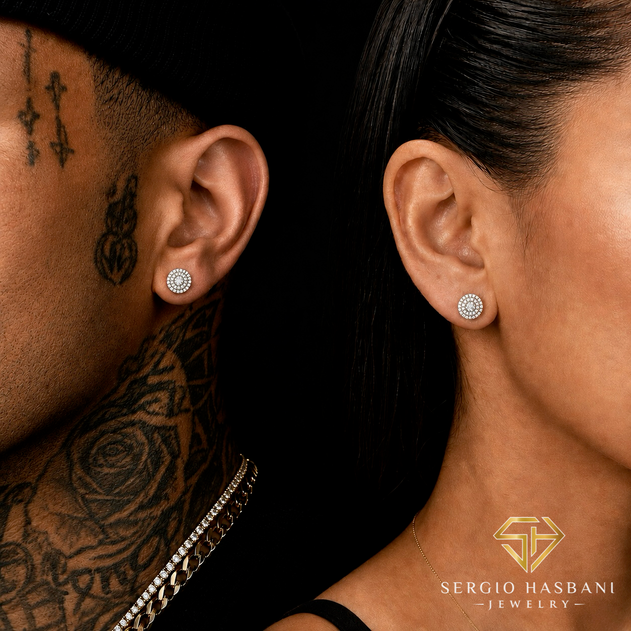 10K ROSCO Diamond Earrings