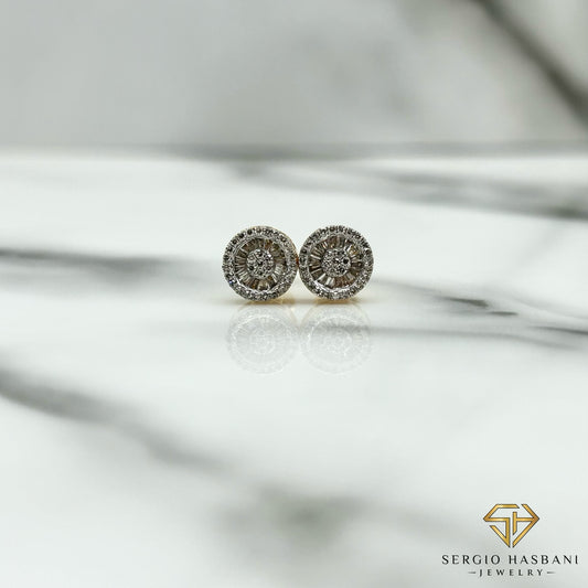 10K RUGGY Diamond Earrings