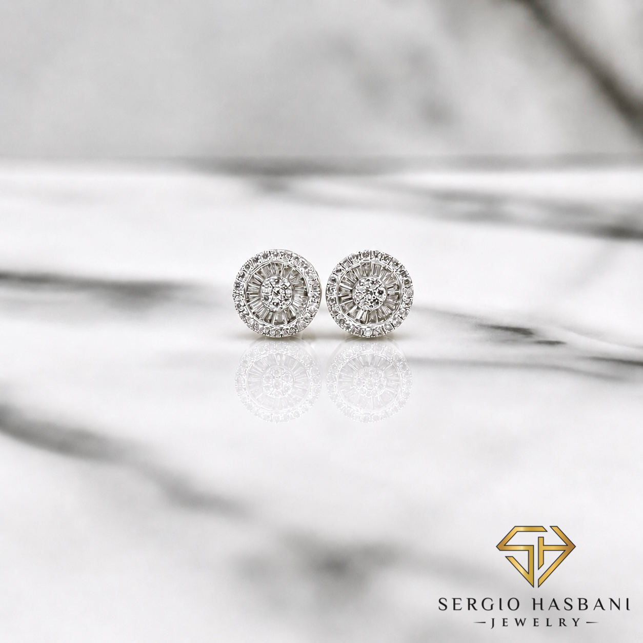 10K RUGGY Diamond Earrings
