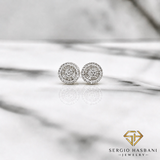 10K RUGGY Diamond Earrings