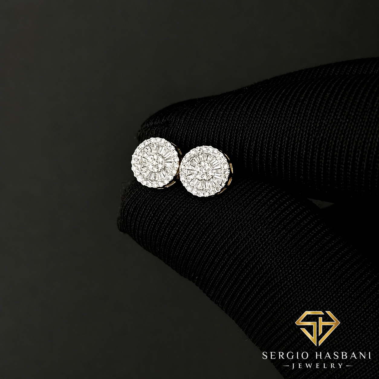 10K RUGGY Diamond Earrings