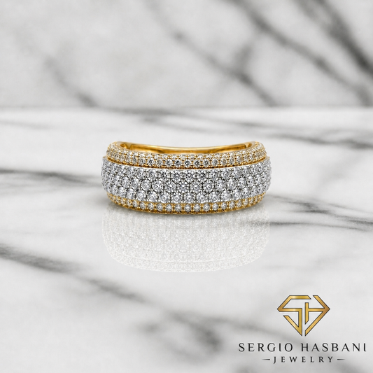 10K SHYNZ 2TONE VVS Lab Diamond Ring