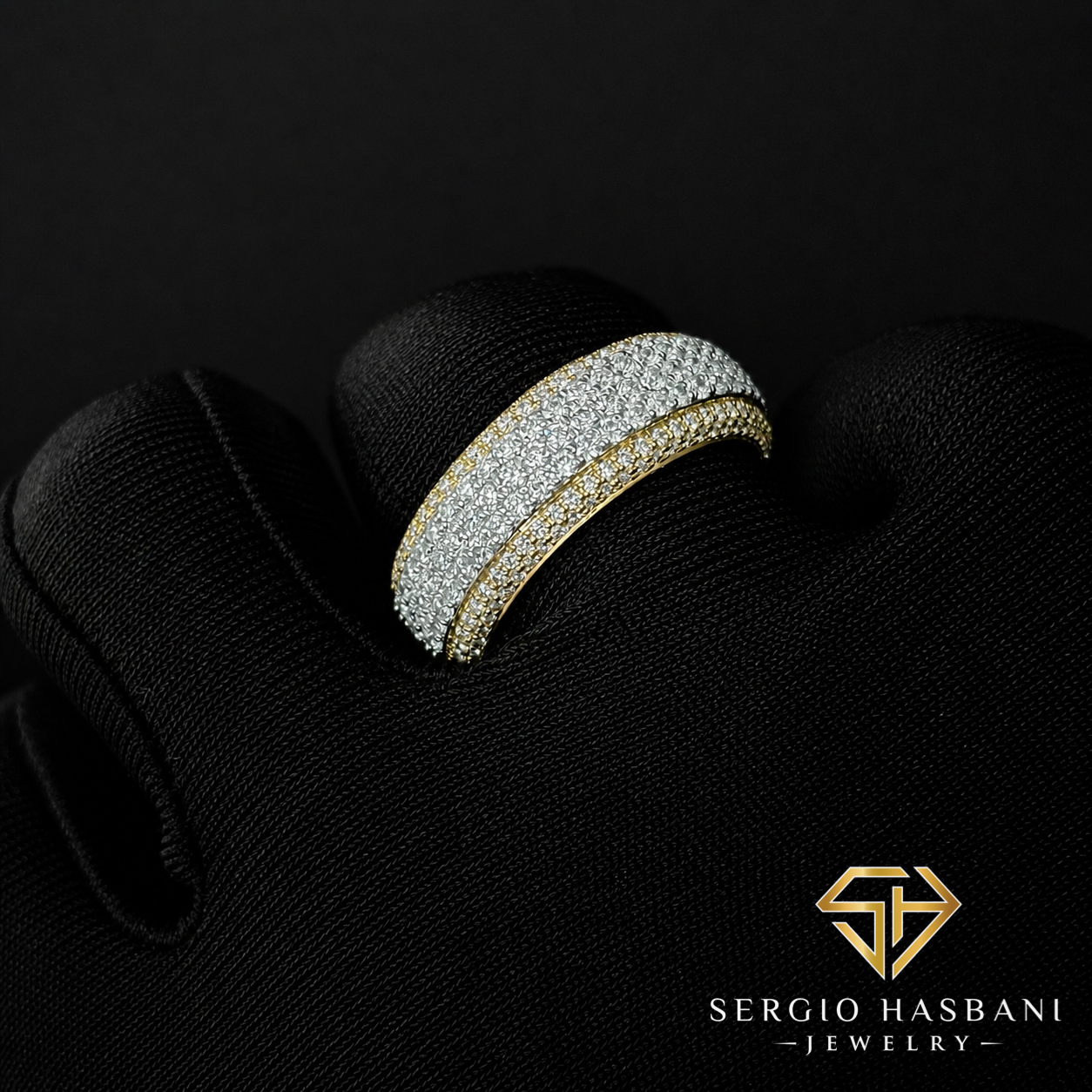 10K SHYNZ 2TONE VVS Lab Diamond Ring