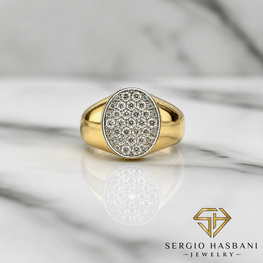 10K SIGNET VVS Lab Diamond Ring